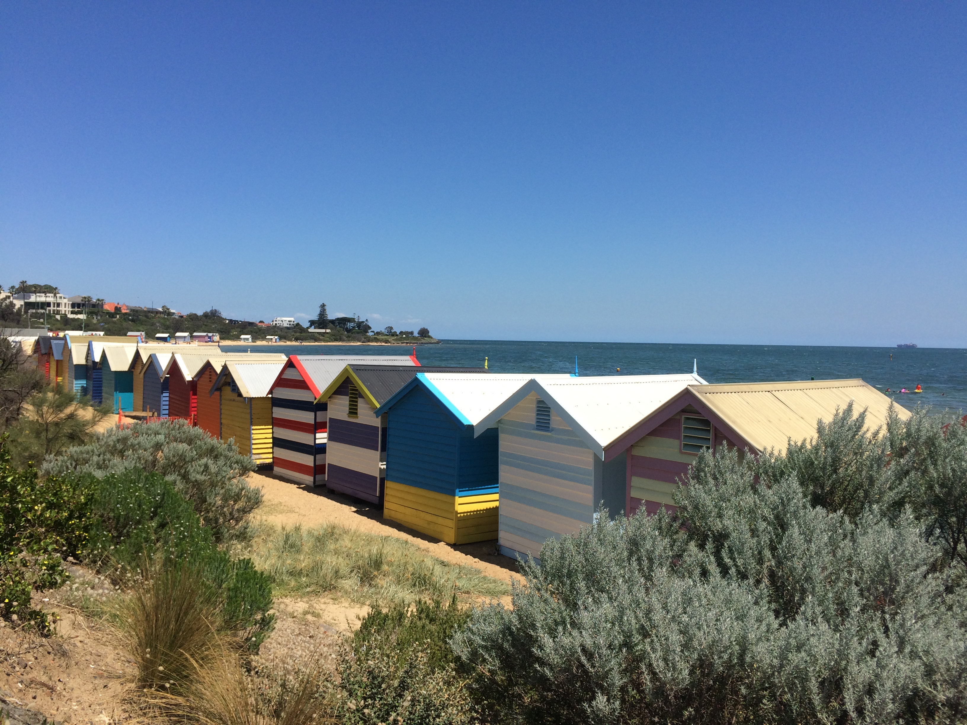Badehäuser Brighton Beach in Melbourne, Australien